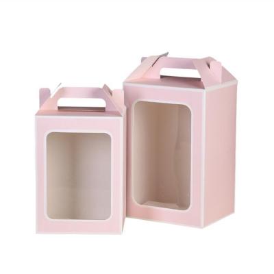 China Hot Sales Style Biodegradable Factory Portable Exquisite Christmas Gift Paper Bag With PVC Window for sale