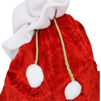 China Wholesale OEM Recyclable Paper Asssorted Christmas Gift Bags Big Santa Claus Sack Party Candle for sale