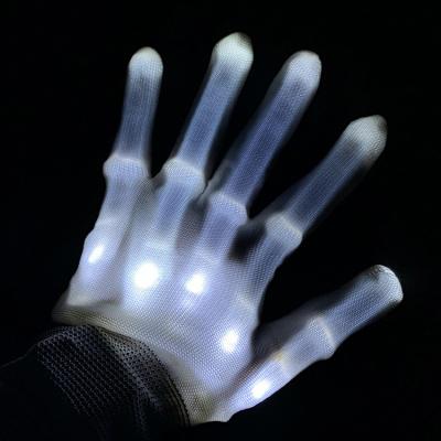 China Disposable Custom Single Finger Ring With Light Rainbow Fluorescent Led Hand Bone Glow New For Gift for sale