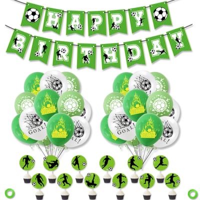 China World Cup Soccer Ball Flag Cake Insert Card Soccer Theme Birthday Party Decoration Disposable Set for sale