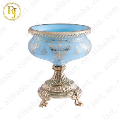 China Uzbekistan Viable Kazak Skidki Sets Fruit Dish Idishlar Chinni Posuda Muslim Ceramic Candy Bowls With Foot Glass Bowls for sale