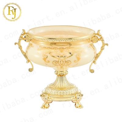 China Europe High-end Hotel Tableware Uzbekistan Uzbekistan Skidki Chinni Idishlar Fruit Bowl Posuda Muslim Footed Fancy Metal Fruit Dish for sale