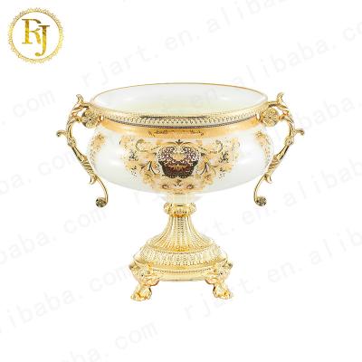 China Viable European Idishlar Gold Pattern Chinni Posuda Glass Dinnerware Sets Uzbek Kazak Skidki Fruit Bowl Porcelain Dinner Sets for sale