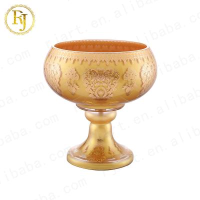 China Uzbekistan Viable Kazak European Skidki Gold Dried Fruit Plates Idishlar Gold Pattern Chinni Posuda Dinnerware Glass Set for sale