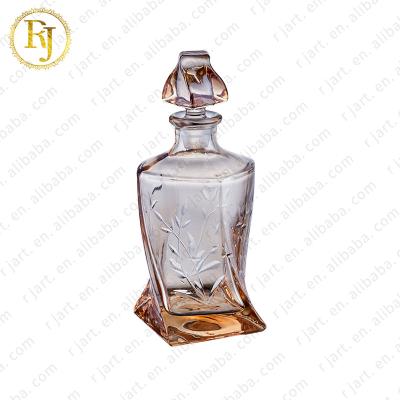 China Europe High End Hotel Villa Decoration Uzbekistan Skidki Idishlar Posuda Muslim Crystal Craft Amber Glass Bottle Suppliers for sale