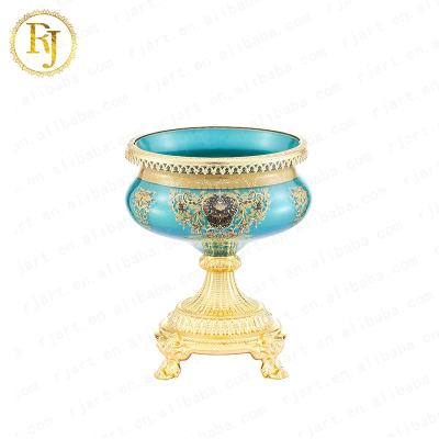 China High End Skidki Chinni Idishlar Posuda Muslim Fruit Dish Uzbekistan Uzbekistan Decoration Villa Europe Hotel Fruit Dish Creative Decorative Dish for sale