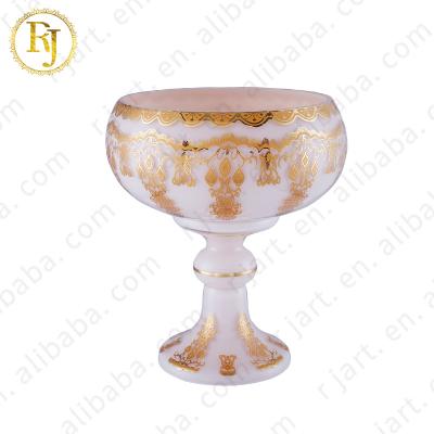 China Uzbekistan Viable Kazak Skidki Fruit Dish Idishlar Glass Gold Fancy Chinni Posuda Dry Pattern Dining Set Plates Tableware for sale