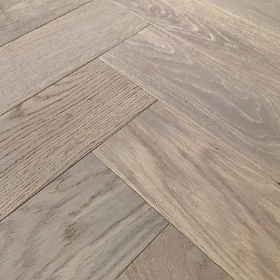 China 15mm Thickness Indoor Herringbone Brushed Oak Engineered Wood Flooring For Sale for sale