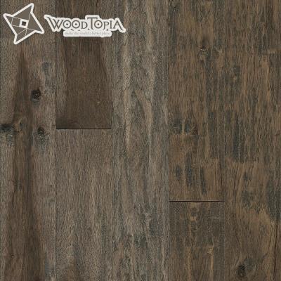 China Modern White Wire Washed Brushed Engineered European Oak Flooring Hard Wax Oil Finish With Top Coat for sale