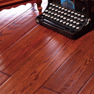 China Traditional Red Fashionable Solid Wood Flooring for sale