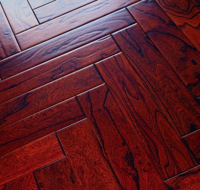 China Minimalist Red Elm Embossing Hardwood Flooring for sale