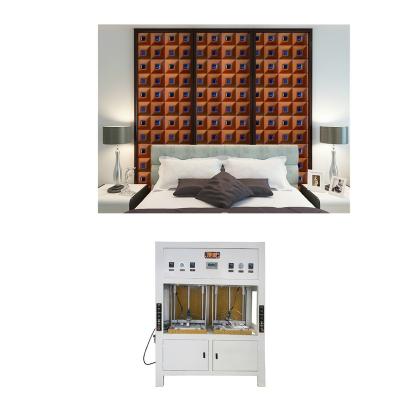 China New design hotels decorative 3d wall panel machine 3d leather wall panel making machine/fabric embossing machine for sale