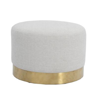 China Golden Ring Nisco's latestest lounge fabric down upholstered Ottoman Gold-finished for sale