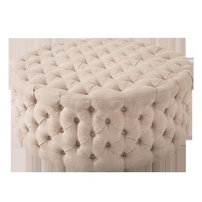 China stool home & Ottoman Style Modern Round Stool Tufted Ottoman Pouf for sale