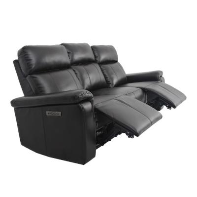 China Massage Nisco Power Lift Massage Function Sofa Recliner for Black Faux Leather Multi-Functional Backrest and Lumbar for sale