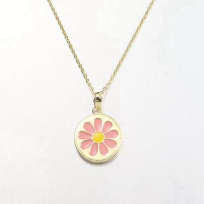 China CLASSIC best price of different type simple birth flower necklace design fashion ladies flower necklace for sale