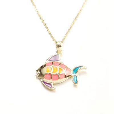 China Different type birth flower necklace design fashion ladies fish simple elegant appearance CLASSIC necklace for sale