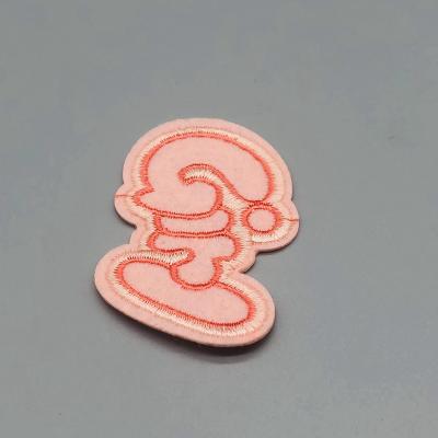 China Other Fabric Felt Designs Patches Embroidery Patches With Glue On Back Hot Fix Patches for sale