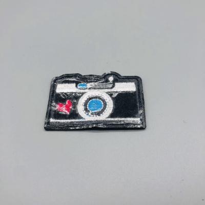 China Other 2021 Camera Design Embroidery Patches With Hot Glue Fix Patches Can Customied for sale