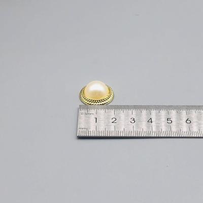 China Nickel free half pearl studs for shoes gold color palstic pearl rivets clows designs pearl studs for sale