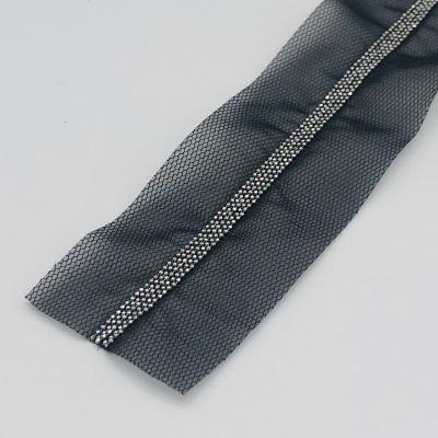 China Machine Made Black Chain Trimmings 4 Row Trimmings Black Ball Trim Lace Color Garment Garment Accessory for sale