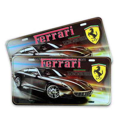 China High Quality Custom Blank Tin Sign Car License Plate Decorative Decoration for sale