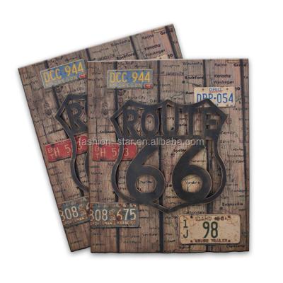 China Europe Best Quality US Shield Route 66 Metal Tin Signs for sale