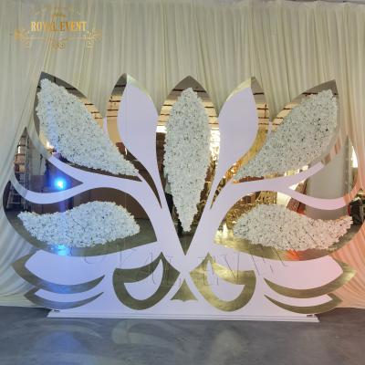 China Wedding event /party wedding backdrop decoration with flower backdrop wall backdrop stand display for sale