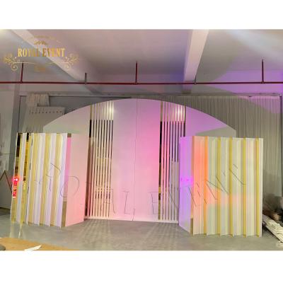 China Latest design wedding event /party royal acrylic arch panel wedding backdrop stand display for rental for sale