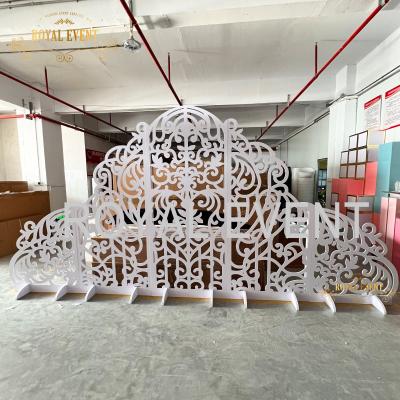 China Popular Wedding Event Backdrop Decoration Fancy Acrylic Party Wedding Stage Backdrop Stand For Sale for sale