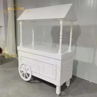 China Popular wedding event /party wedding supplies white PVC birthday party candy cart champagne wall cart for sale