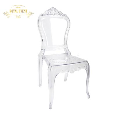 China Modern Phoenix Modern Crystal Transparent Acrylic Plastic Dining Chairs For Wedding And Events for sale