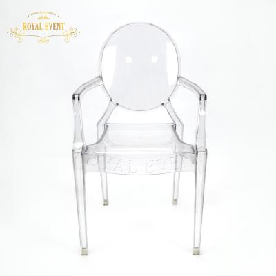 China Modern Wholesale Stackable Clear PC Plastic Kids Ghost Chairs Outdoor Party Chair For Sale for sale