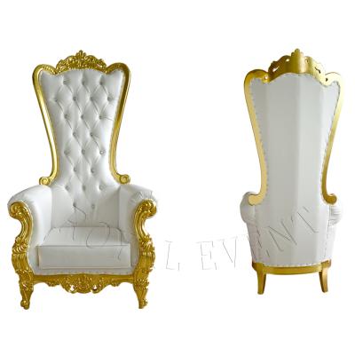 China Sofa Cheap King Throne Chair Golden Bride and Groom European High Quality Royal Wedding for sale