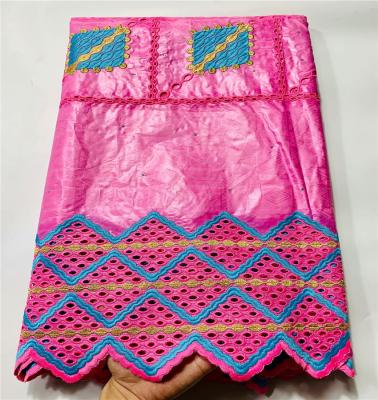 China Viable hot selling fuchsia fabric wholesale african bazin riche bazin brocade fabric wholesale 5yards for sale