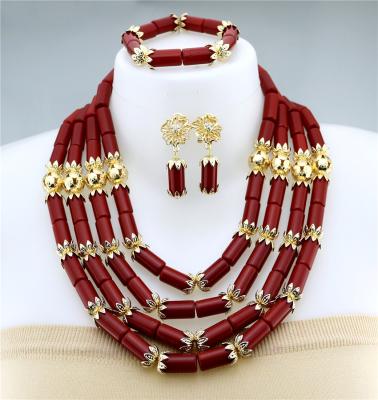 China FASHIONABLE 2020 Fast Shipping African Wedding Party Jewelry Sets Fashion Big Beads Jewelry Sets For Ladies for sale