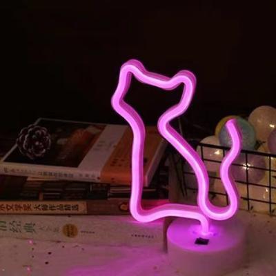 China Hotel Spot New Products Led Table Lamp Neon Neon Light Table Lamp For Room Decoration Night Neon Light for sale