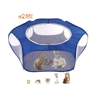 China PETCOME Manufacturers Pet Playpen Fence Tent Hamster Rabbit Small Breathable Indoor Waterproof Foldable Animal Kitty for sale