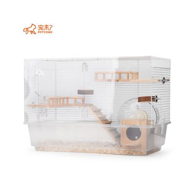 China PETCOME Breathable White Luxury Clear Large Factory Breeding Roomy Cage Hamster for sale