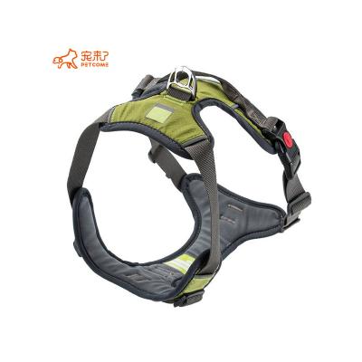 China PETCOME Factory Custom Pet Comfort Vest Nylon Training Adjustable Reflective Heavy Duty Large Dog Harness for sale