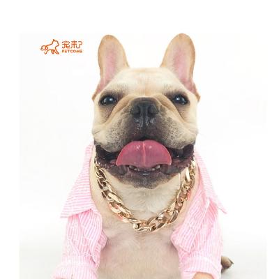 China PETCOME Amazon's New Personalized Luxury Pet Jewelry Personalized Cool Gold Dog Chain Necklace for sale