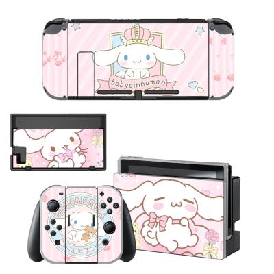 China Skin Protector Customize Ins Hot Cartoon Cinnamoroll Cute Pink Vinyl PVC Skin Sticker For Nintendo Switch for sale