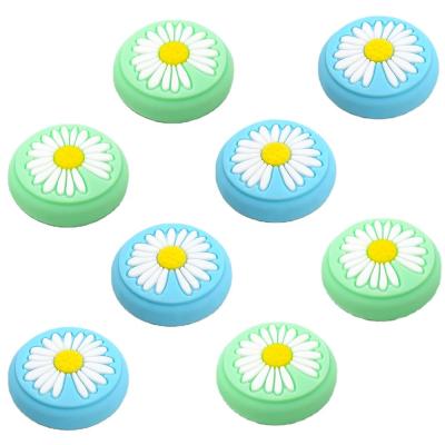 China Hot Selling Nintendo Switch 4 in 1 Daisy Cap Silicone Analog Thumb Grip Thumbstick for Nintendo Switch lite Colorful Flower for sale