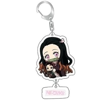 China Hot Selling Anime Animation Cartoon Cute Demon Slayer Acrylic Key Ring Key Chain for sale