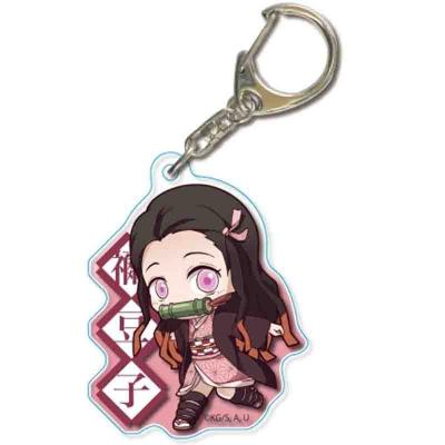 China Hot Selling Anime Animation Cartoon Cute Demon Slayer Acrylic Key Ring Key Chain for sale