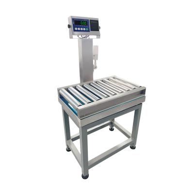 China 15-500kg Carbon Steel Packaging Detection Alarm Printing Roller Food Checkweigher for sale