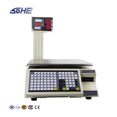 China SHW-TMC 15kg Printing Bar Code Table Scale with ABS Plastic/ Stainless Steel Plate for sale