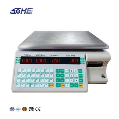 China Advanced SHV-TMA Bar Code Table Scale 30kg with ABS Plastic/Stainless Steel Plate for sale