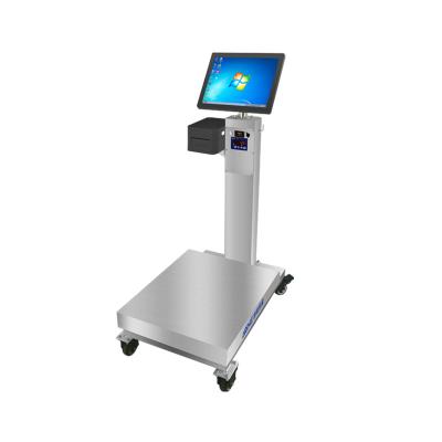 China Windows 10 System 150kg Capacity Industrial Weighing Scale with 15-inch Touch Screen for sale