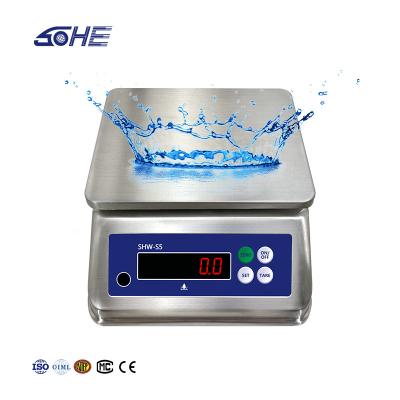 China AV220V/50HZ doble pantalla de acero inoxidable mesa impermeable balanza electrónica 15kg en venta